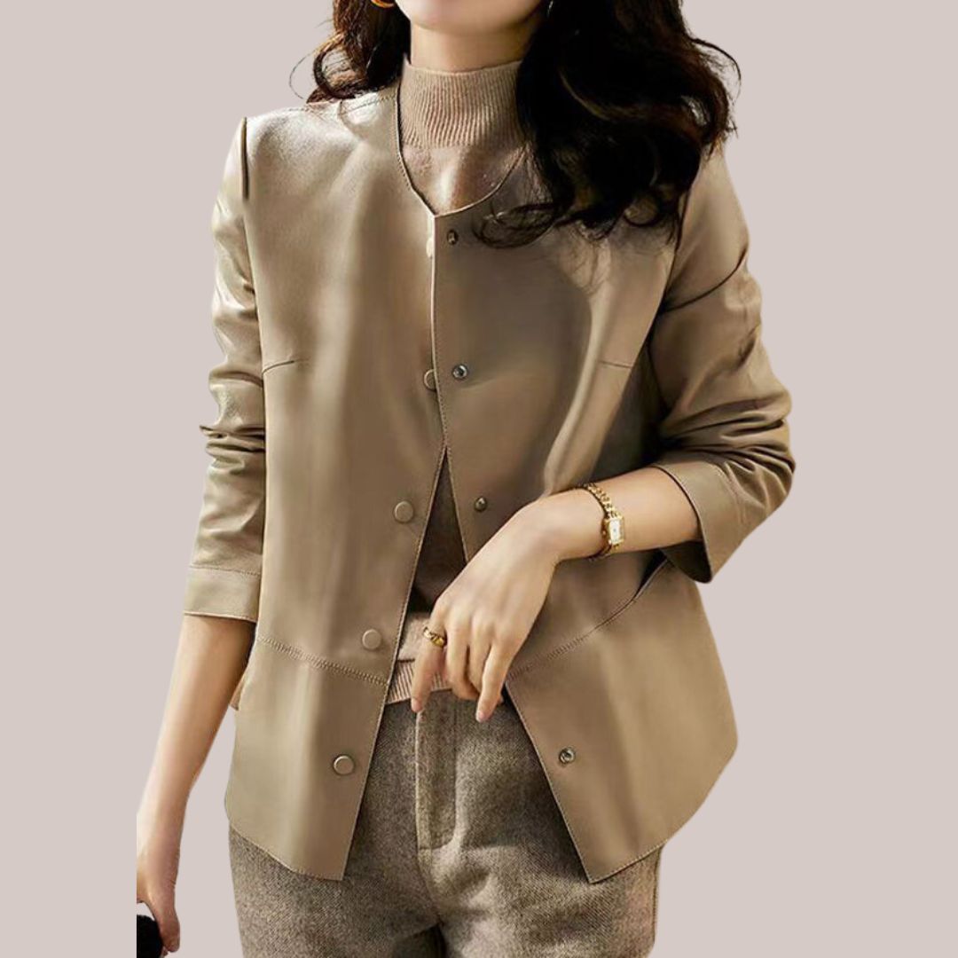 Eleganter Blazer aus Kunstleder - Christa