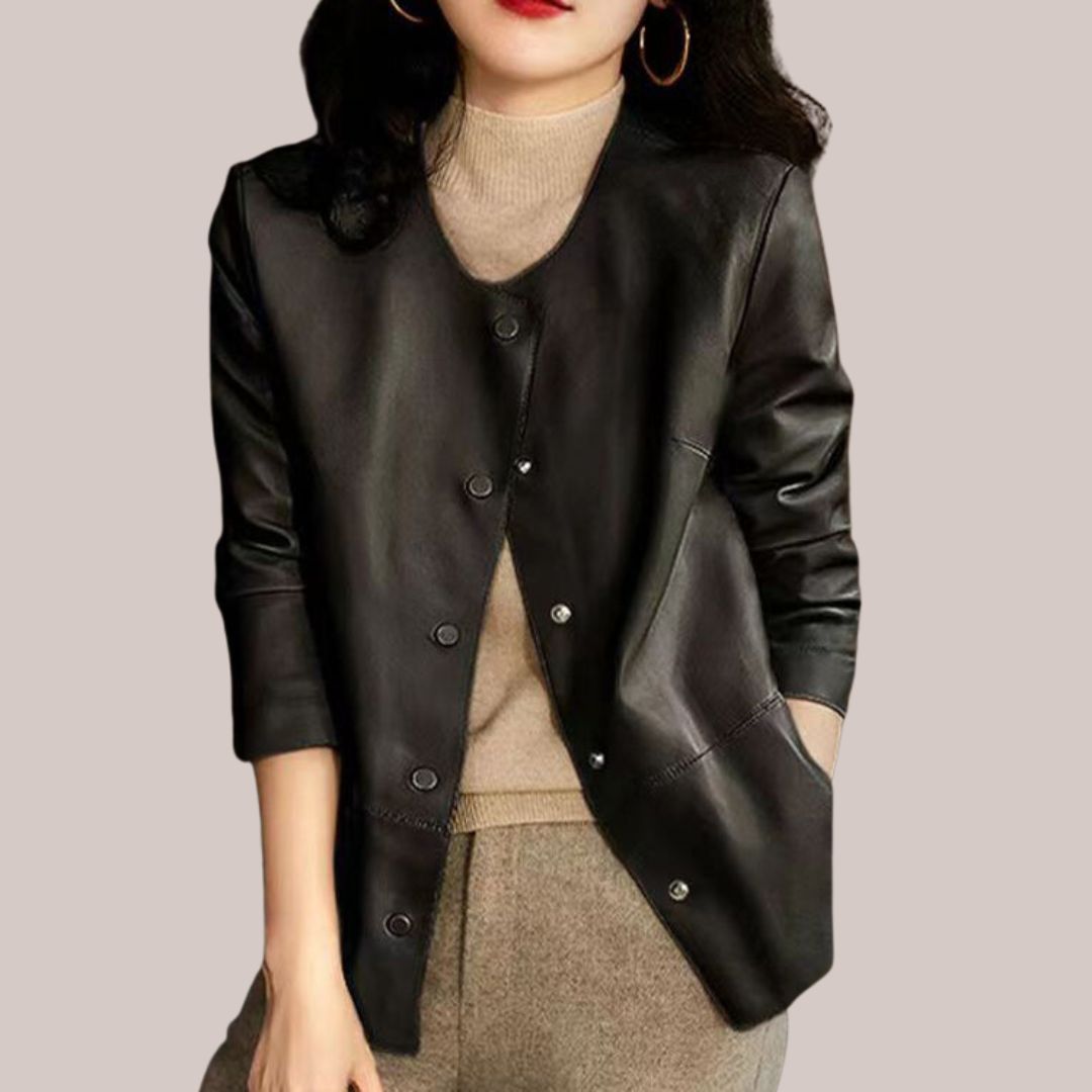 Eleganter Blazer aus Kunstleder - Christa