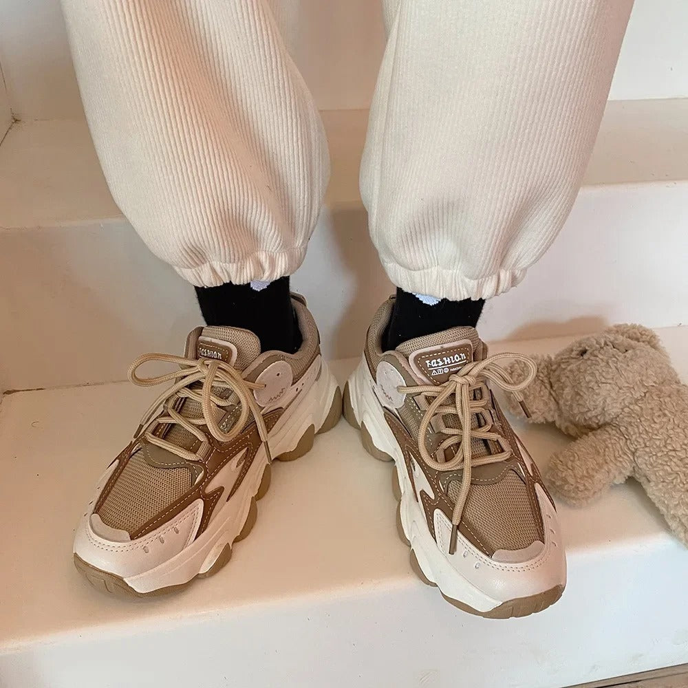 Abby - Modische und Gemütliche Plateau-Sneakers