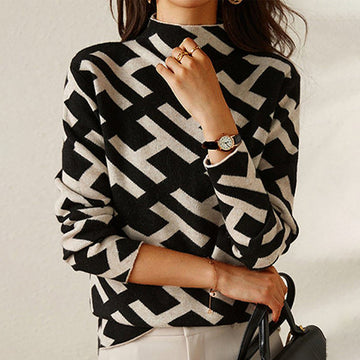 Devako Lisa- Smuk geometrisk sweater