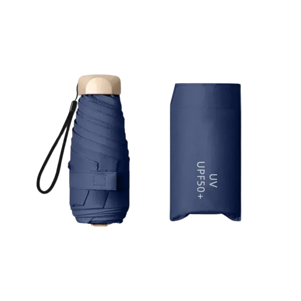 PocketShield – Mini paraply med UV-beskyttelse, let og vindbestandig