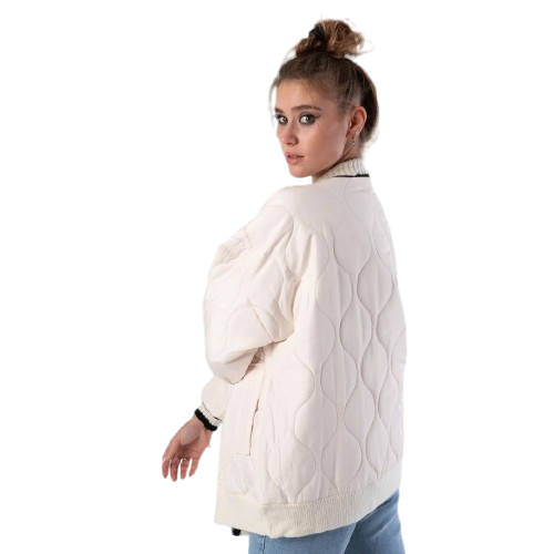 Modische zweifarbige Strickjacke mit Zopfmuster - Dwan