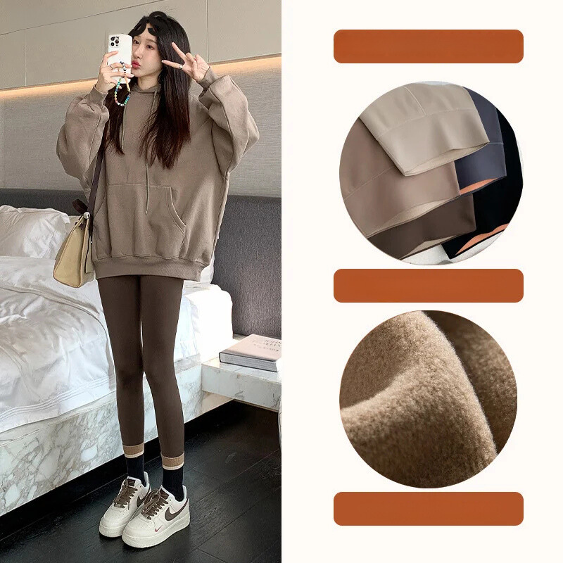 FleeceFit - Leichte Fleece-Leggings für Frauen mit hohem Bund