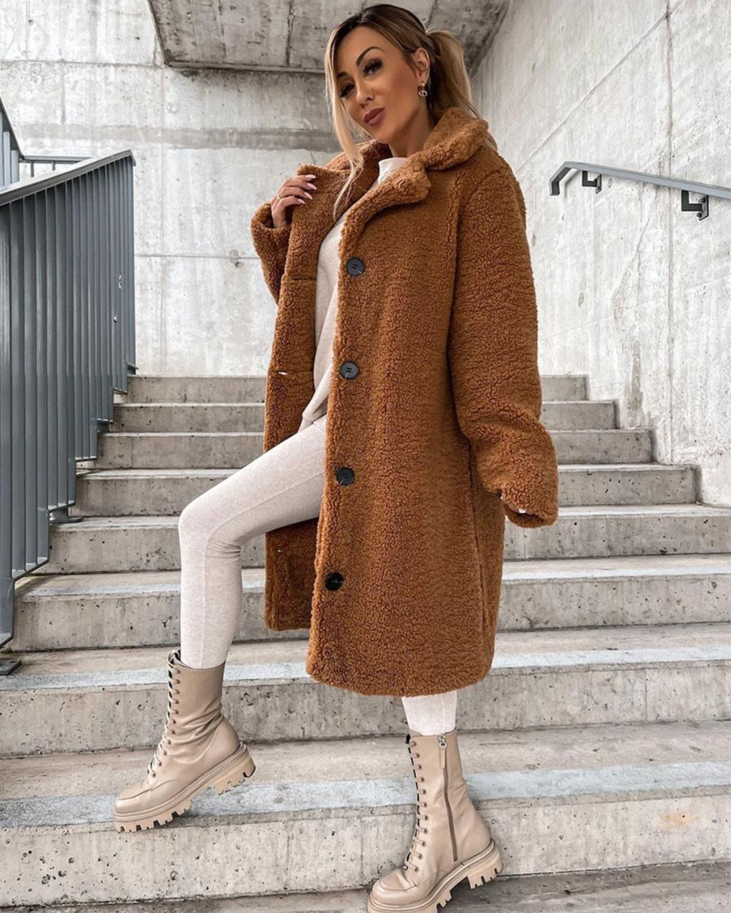 Devako Aroa | Supreme Weicher Teddy Mantel