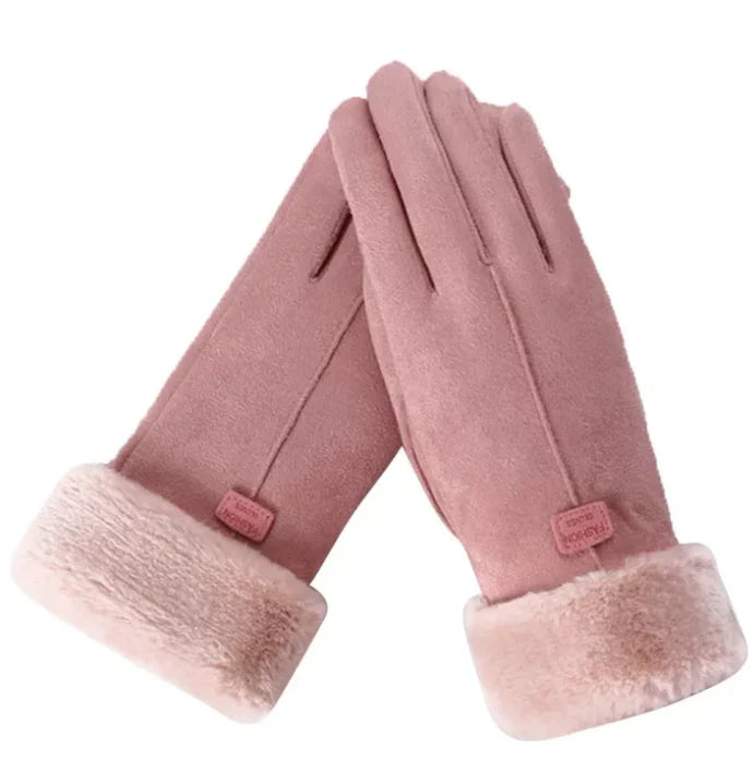 Warme Wildleder-Damenhandschuhe - VelvTouch