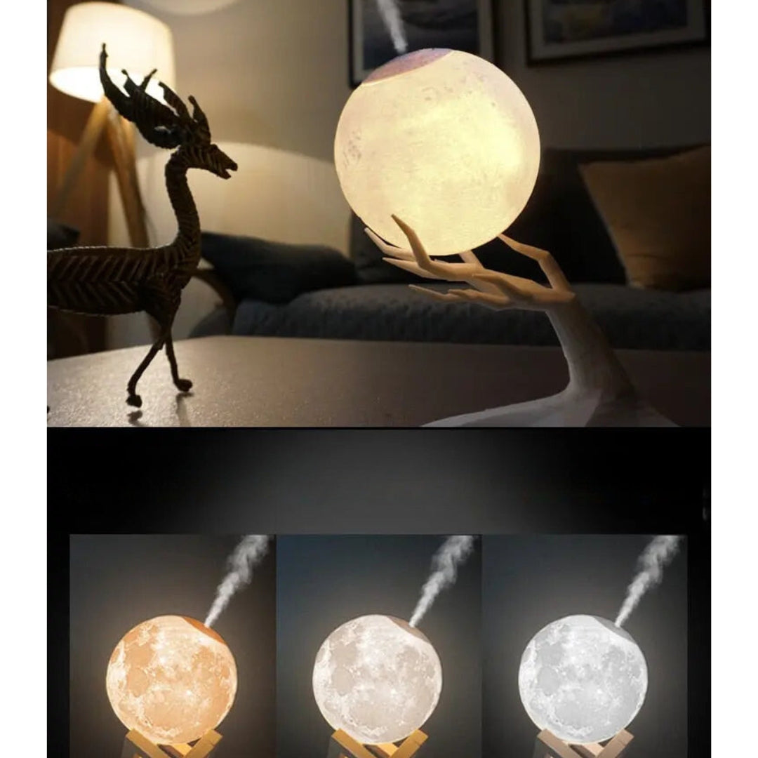 CalmAura – Lampe & Luftbefeuchter mit stufenlosem Licht – Leise