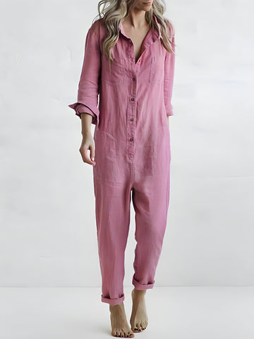 Anna Jumpsuit | Afslappet langærmet jumpsuit til enhver lejlighed