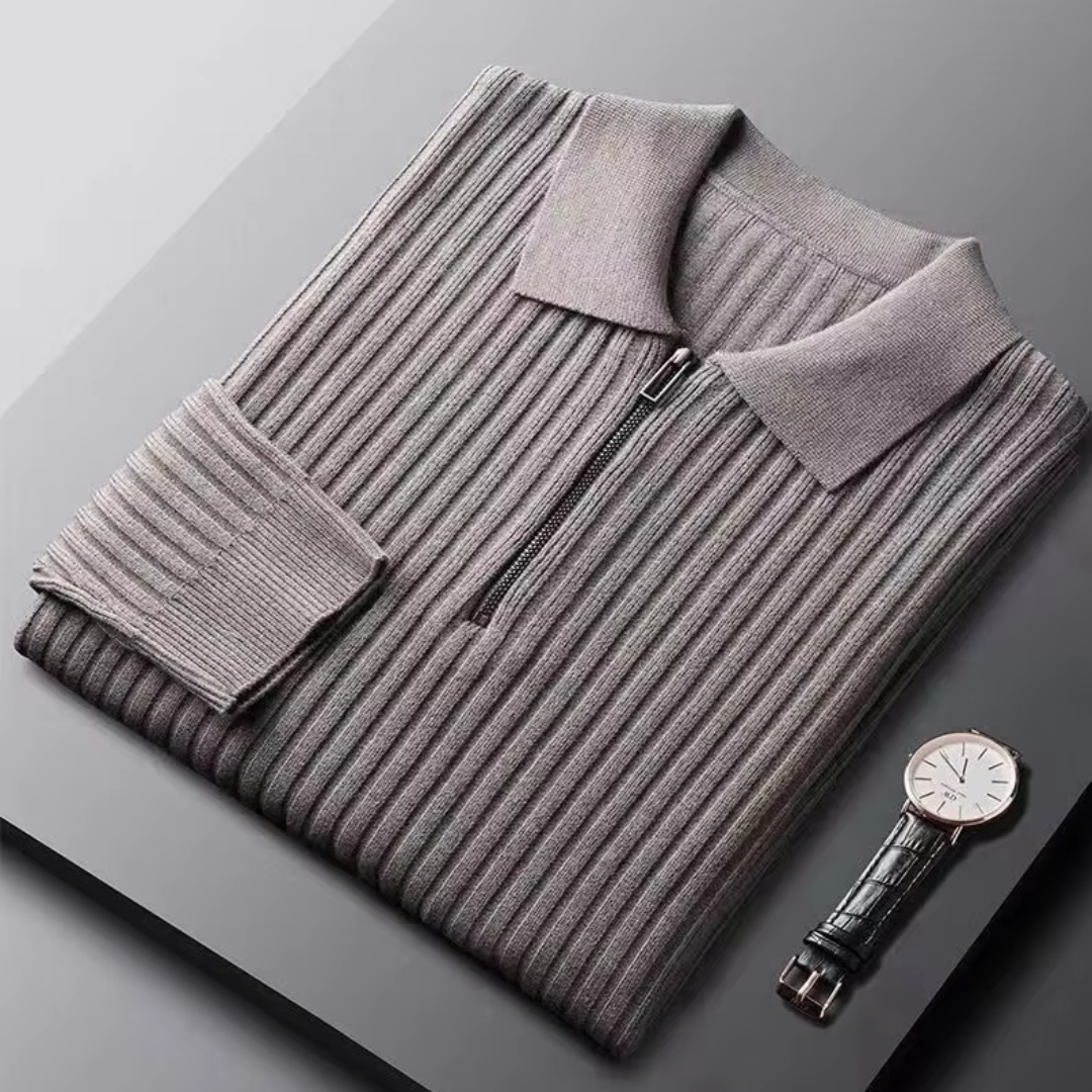 Pull Eamon à fermeture éclair quart | Look intemporel élégant et confortable