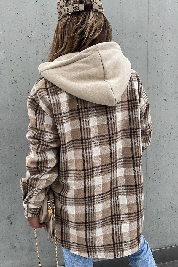 Wendolin Jacket | Schicke karierte Jacke mit Kapuze