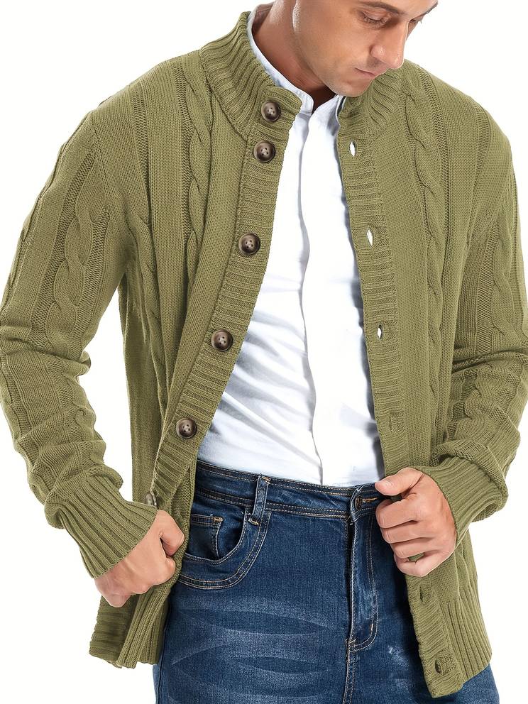 Devako Polar Cardigan til mænd - stilfuldt mønster og behageligt design