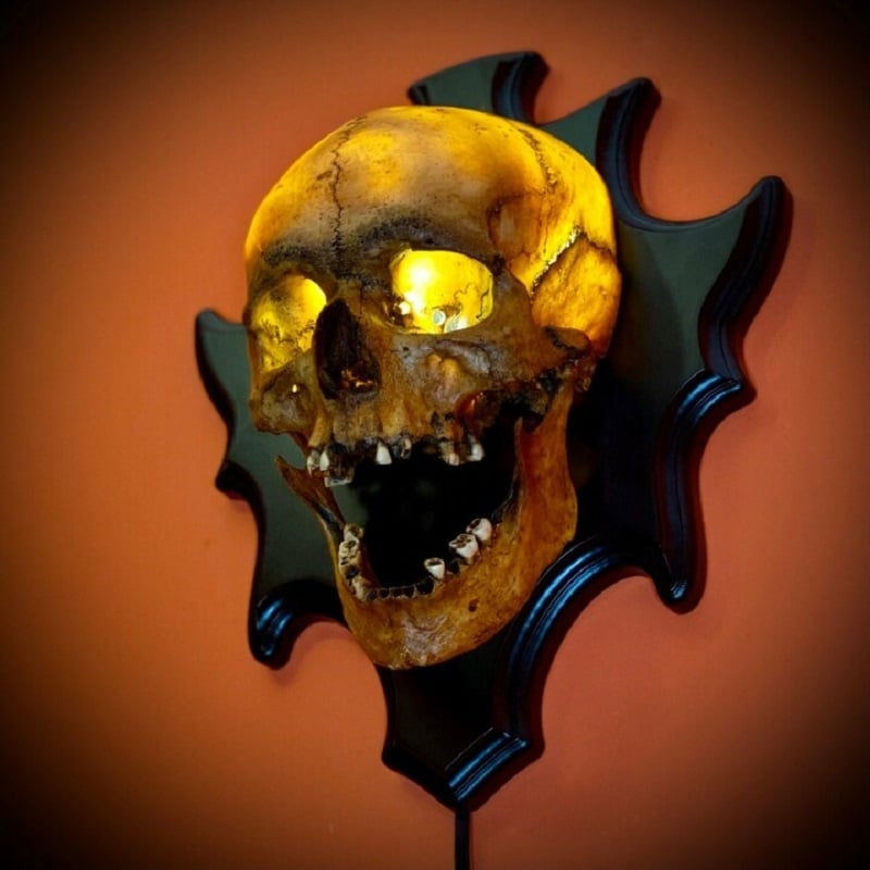 Totenkopf-Nachtlicht - LED-Nachtlicht | Stimmungsvolles Skelett-Design