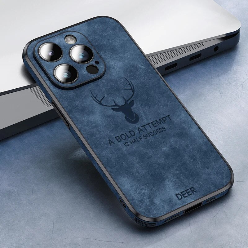 Deer – iPhone-Hülle Leder stoßfest & elegant – ideal für Alltag & Büro