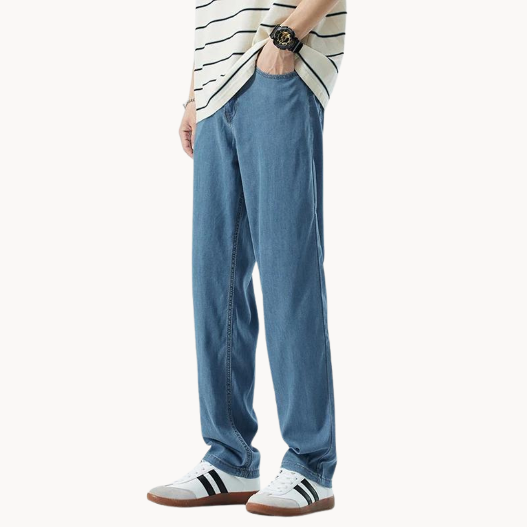 Sommerbukser med lige ben - Let og åndbar - Relaxed Fit