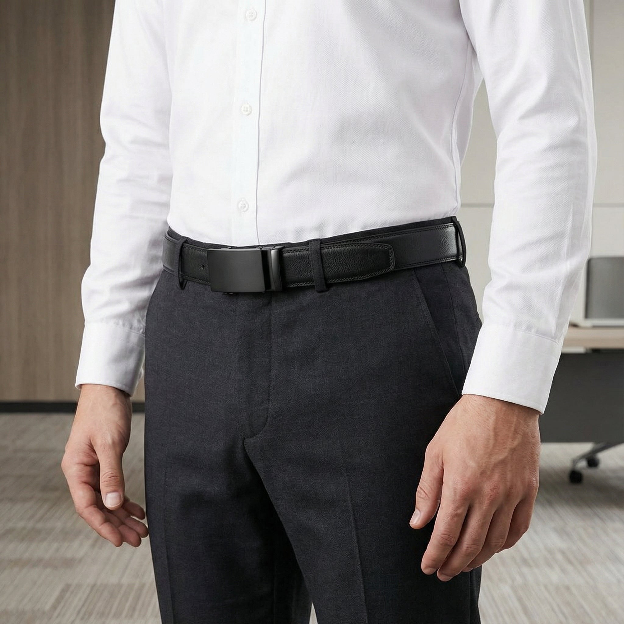 Automatikgürtel – PU-Leder mit Metallschnalle & Zeitlosem Design