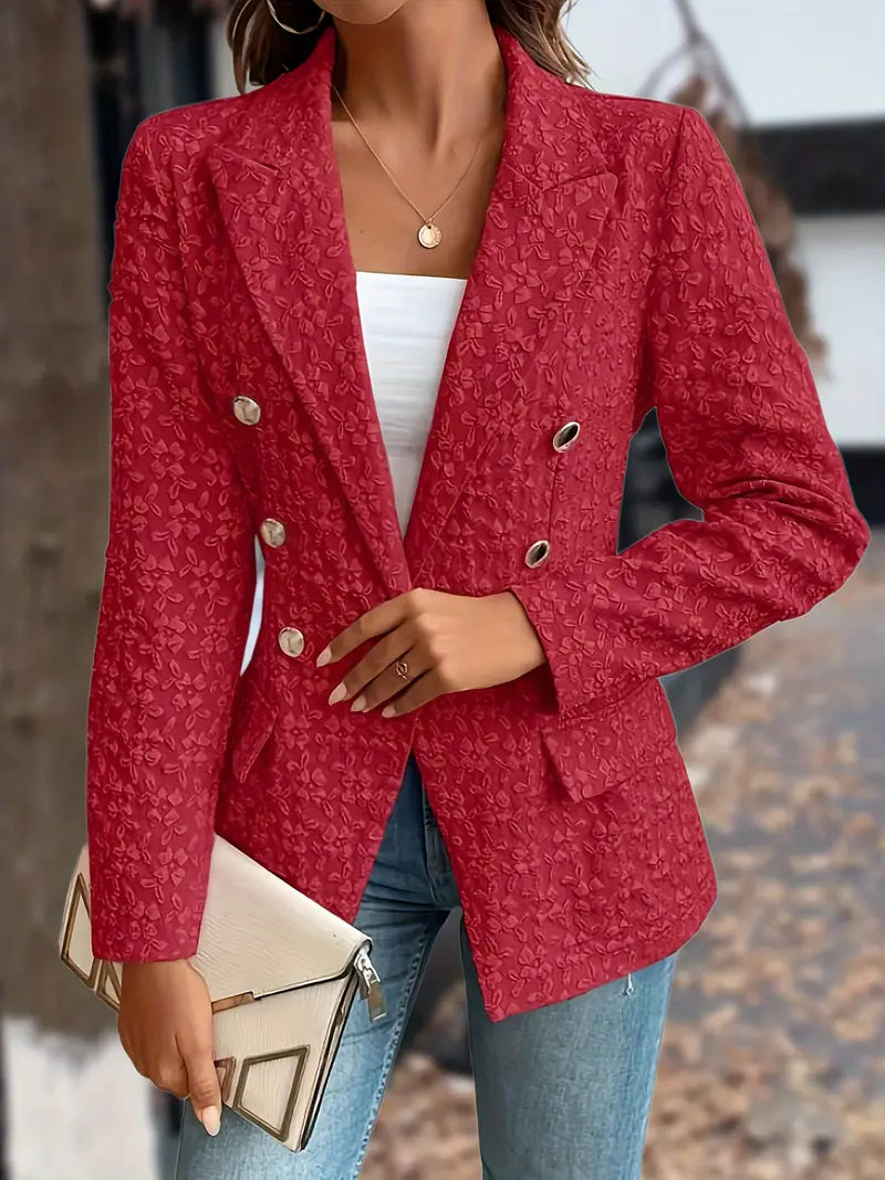 Zweireihiger Blazer mit Struktur - Mayzel