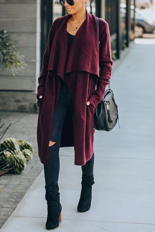 Wendi Cardigan - Elegant strikket cardigan med krave til kvinder