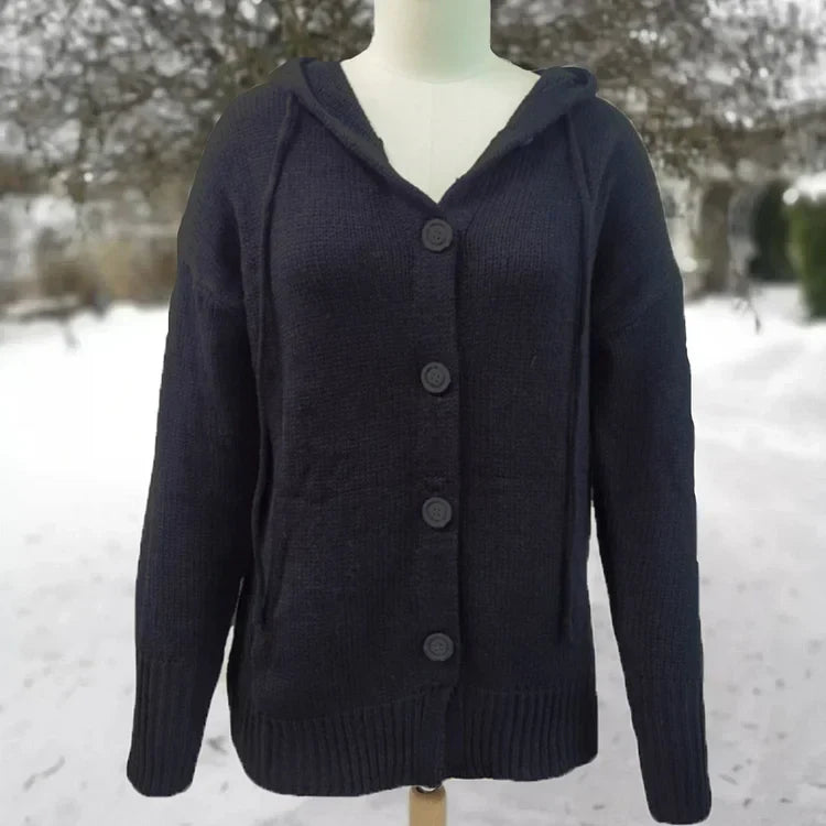 Lässige Strickjacke mit Kapuze - Fleta