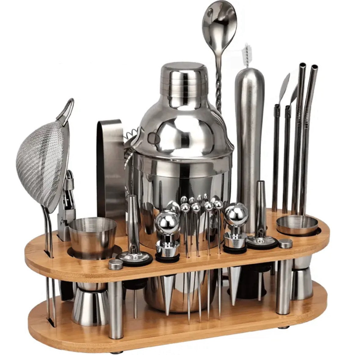 Devako Professionele Bartender Set - 23-delig, Fassungsvermögen 350ml-750ml, Komplette Cocktailtools