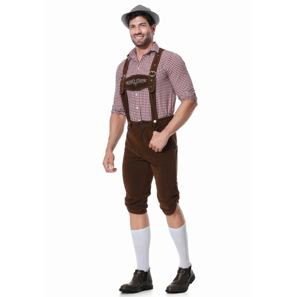 Devako Lederhosen Oktoberfest Kostüm für Herren – Dreiteiliges Set