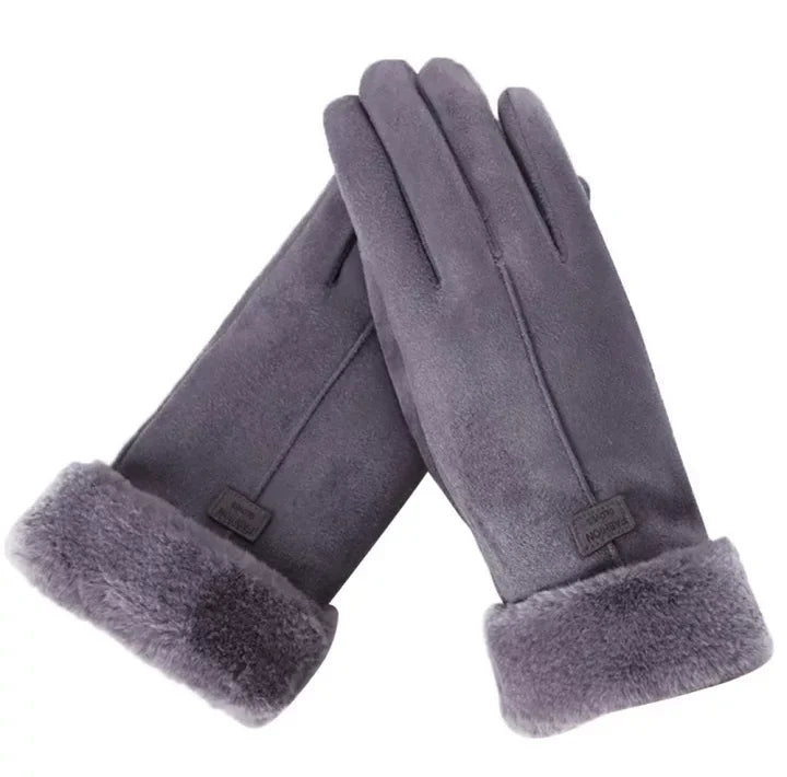 Warme Wildleder-Damenhandschuhe - VelvTouch