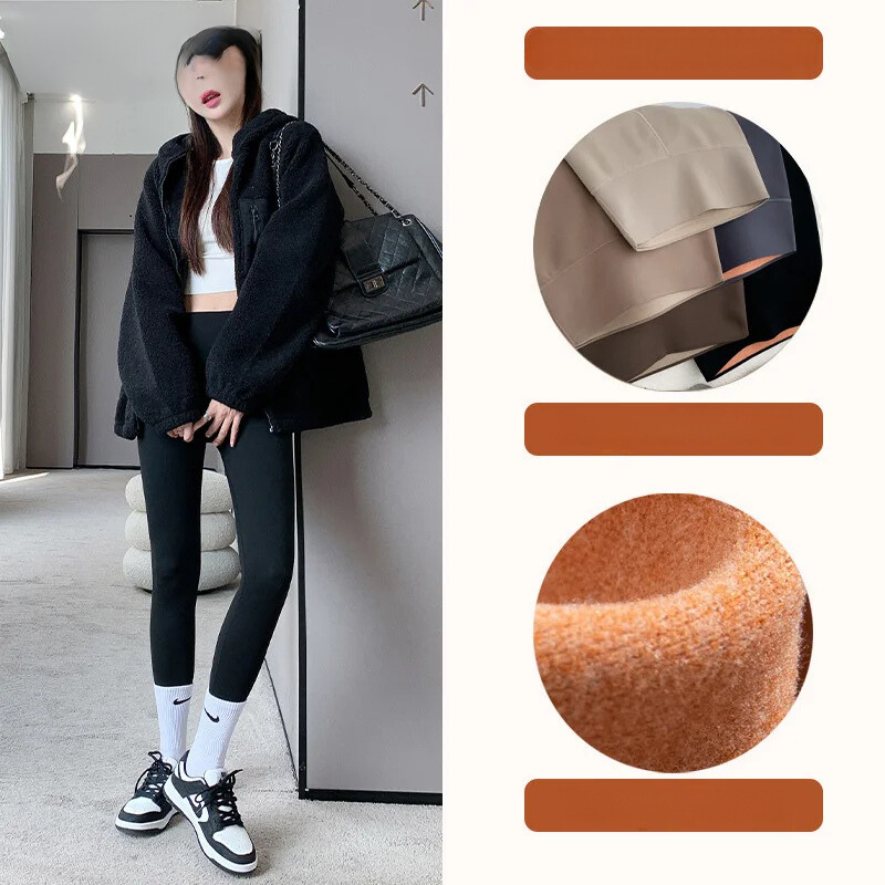 FleeceFit - Leichte Fleece-Leggings für Frauen mit hohem Bund