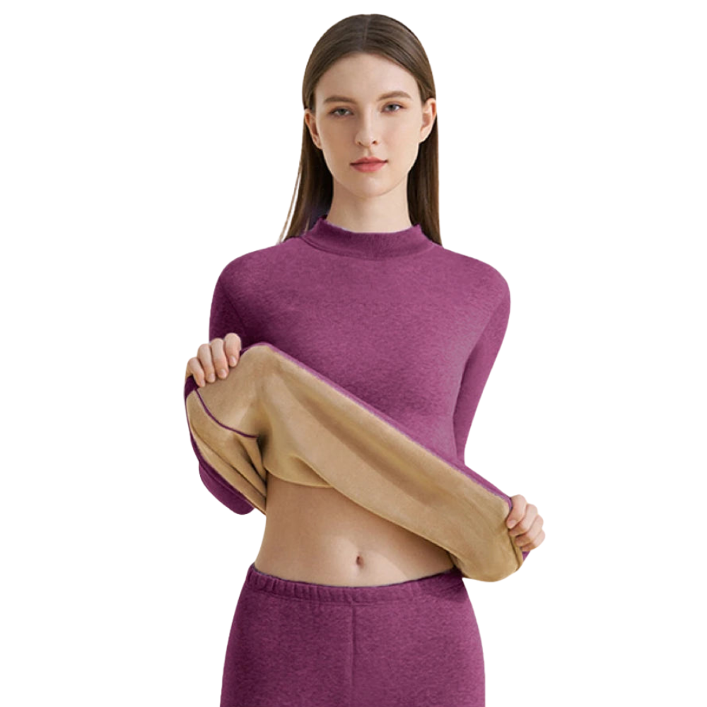 Sous-vêtements thermiques pour femmes – ensembles à manches longues ultra épais sans coutures pour activités hivernales
