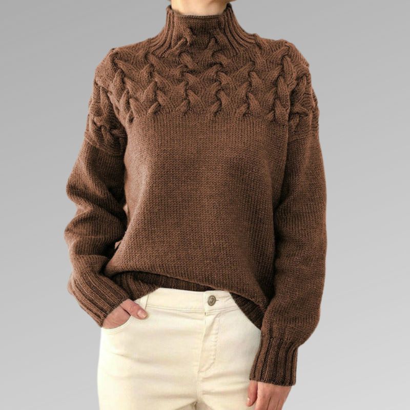 Unifarbener Rollkragenpullover - Isley