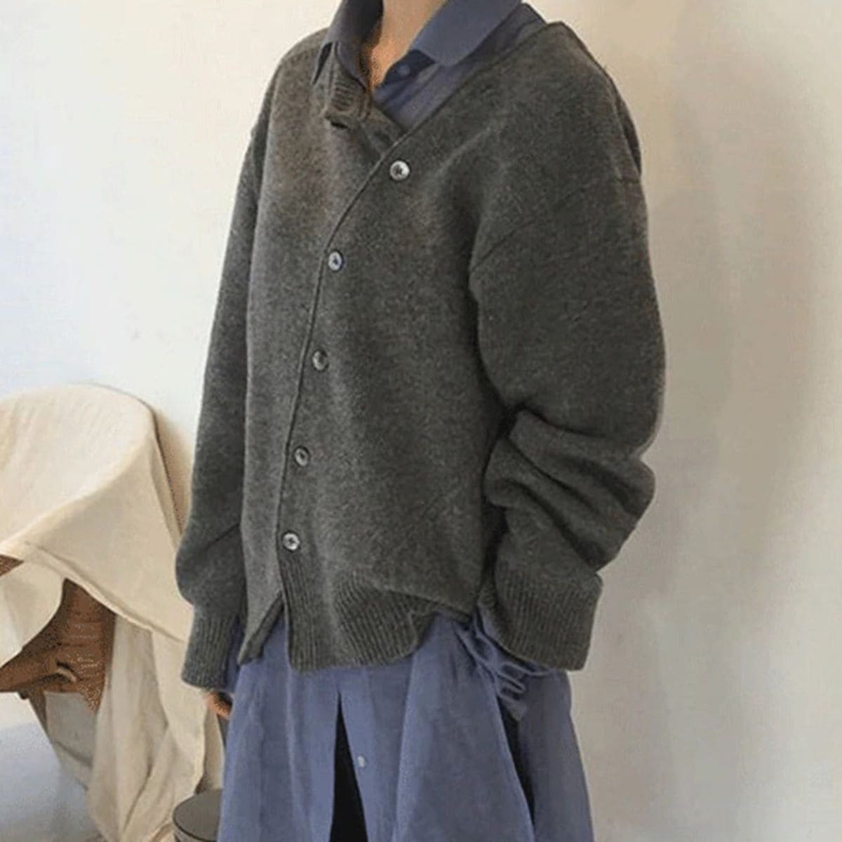 PureSoft – Kasjmirsweater med legende knaplukning