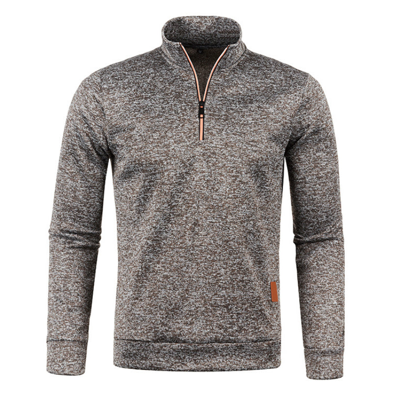 Maglione da uomo in maglia calda con collo a polo