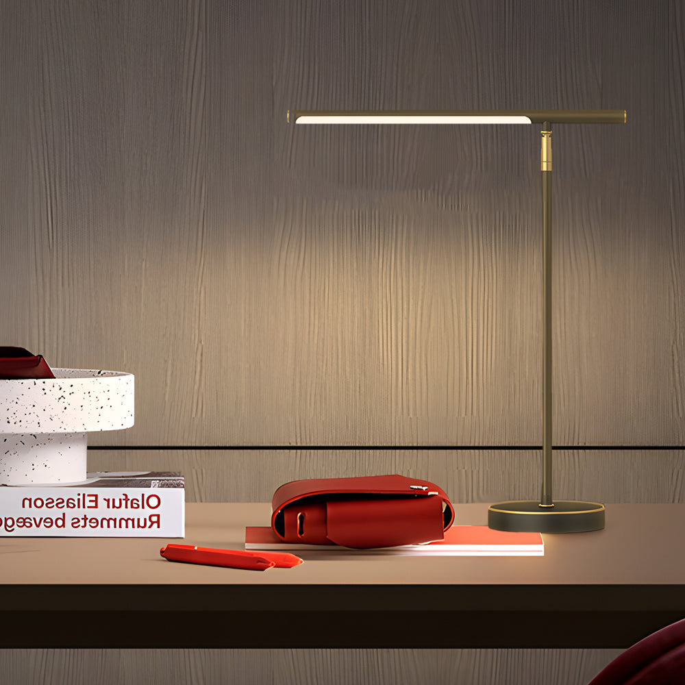 Copper Linear - LED-Schreibtischlampe aus Messing mit einstellbarer Richtung