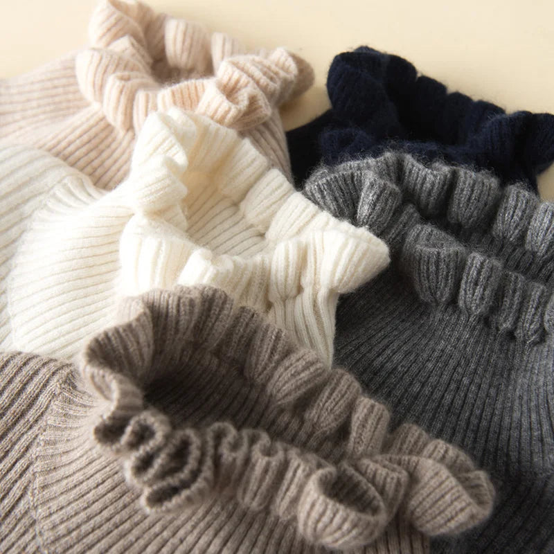 Laura – Maglione dolcevita donna in 100 % cashmere, elegante e morbido
