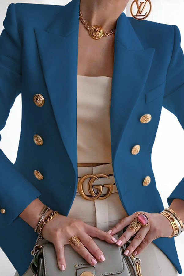 Wanya Blazer - Elegante blazer doppiopetto con bottoni dorati