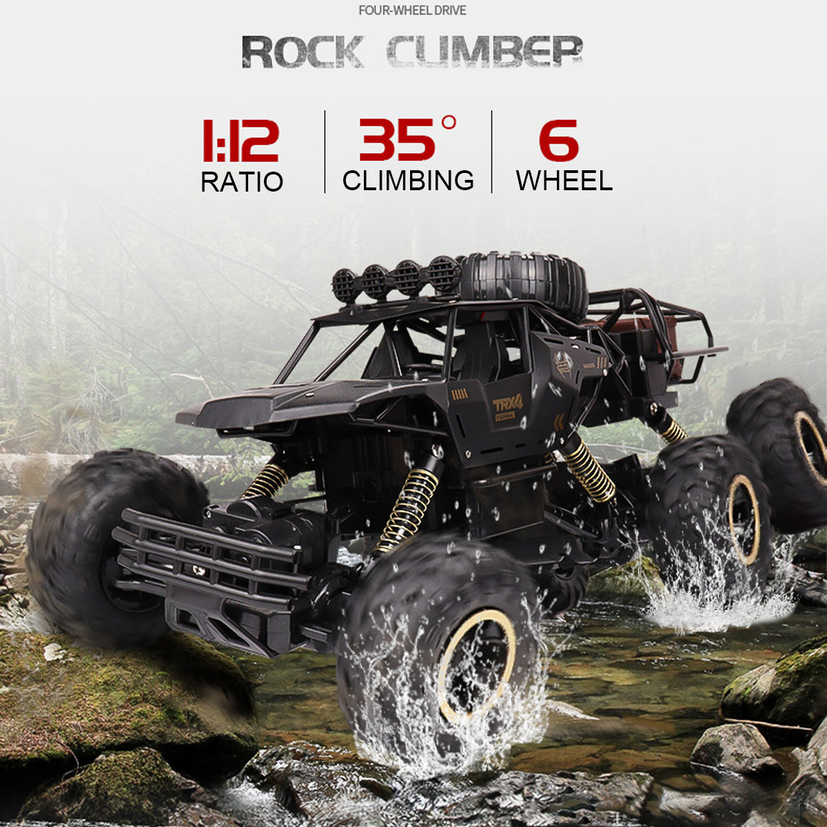 TerraX – RC-Monster-Truck 6-Rad Offroad 1:12 – Kinder & Outdoor-Fans