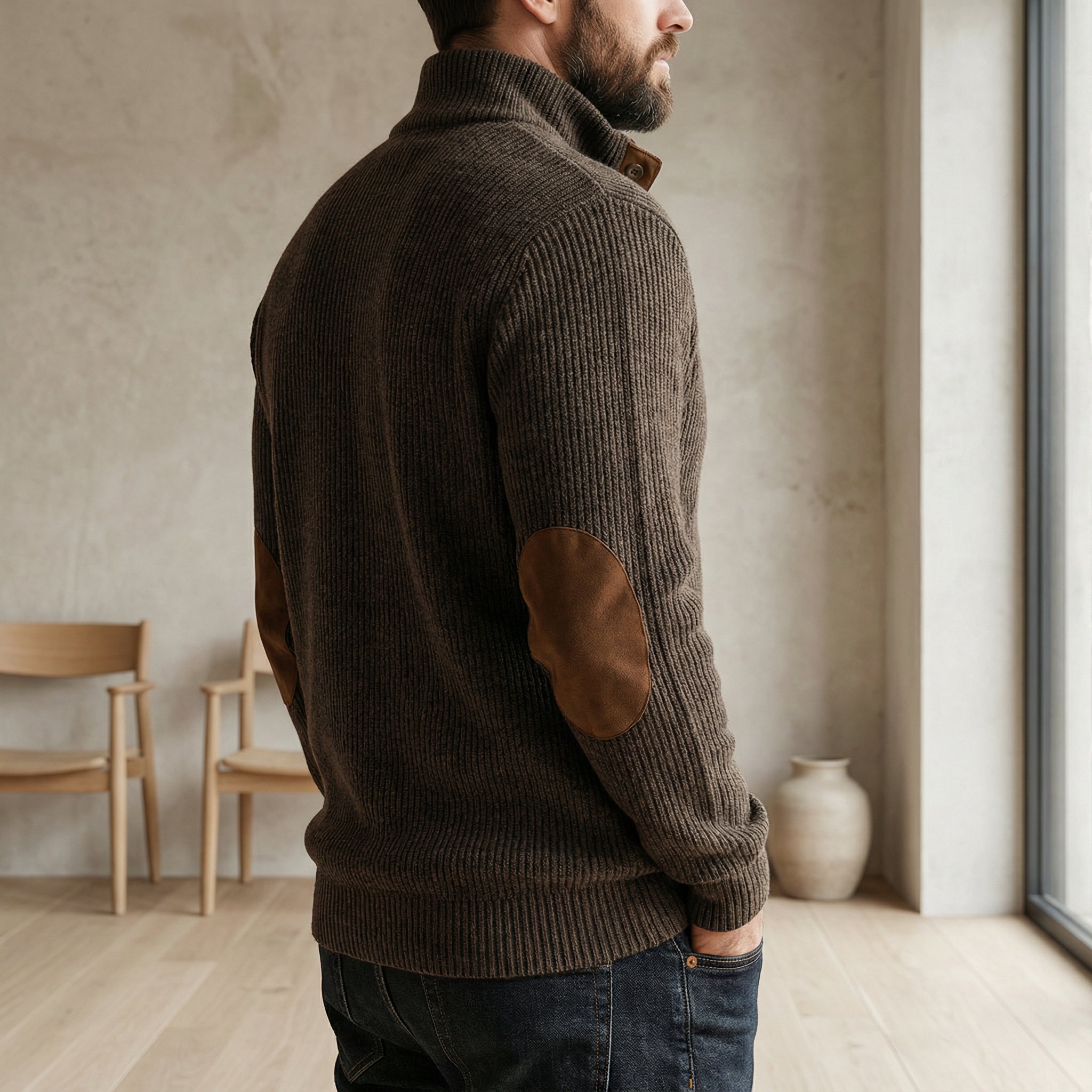 Herren Outdoor Pullover – Strukturierter Strick, Robustes Material & Bequemer Schnitt