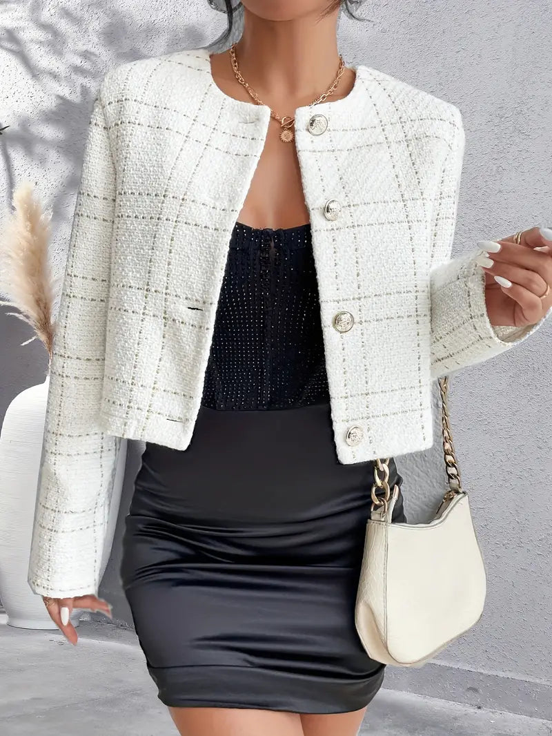 Karierter Blazer mit Knopfleiste - Lonnie