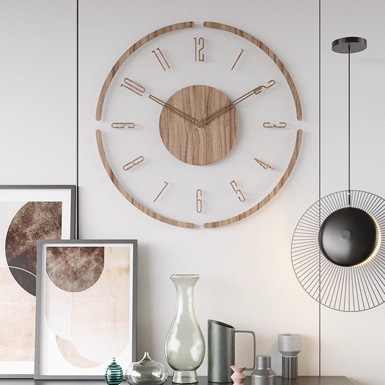 Skandora – Orologio da parete scandinavo in legno, design silenzioso
