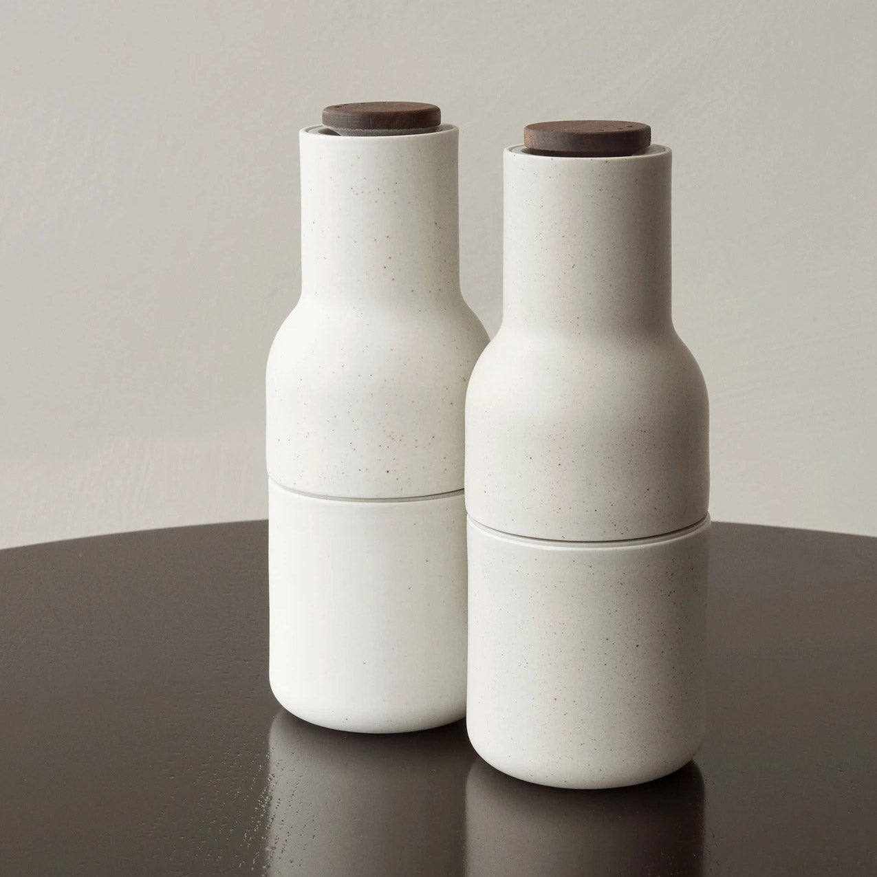Culina – Flaschenmühlen 2er-Set Salz & Pfeffer – Keramikmahlwerk modern