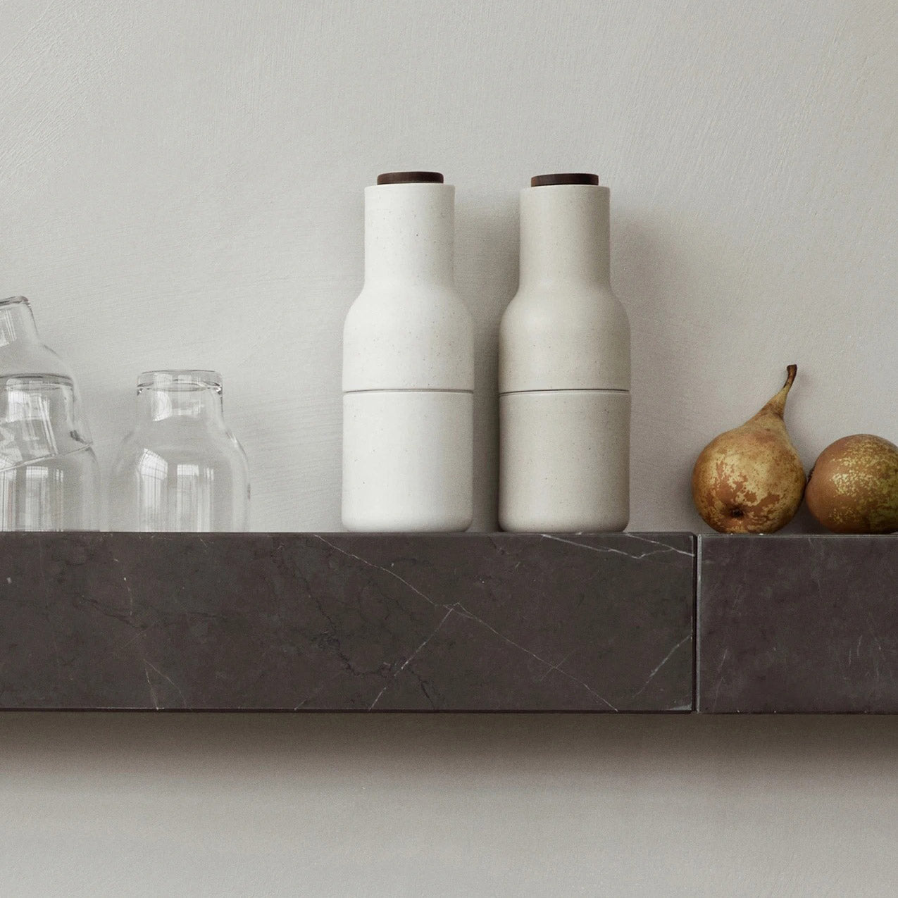 Culina – Flaschenmühlen 2er-Set Salz & Pfeffer – Keramikmahlwerk modern