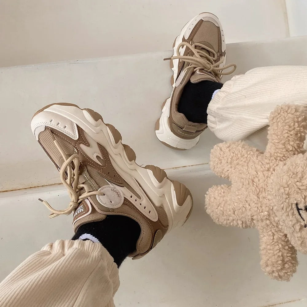 Abby - Modische und Gemütliche Plateau-Sneakers