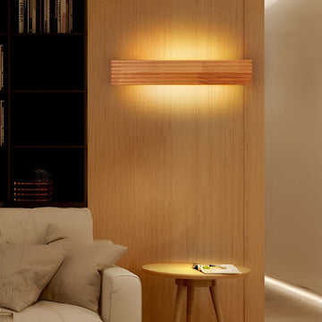 GlowWood - Rechteckige wasserdichte LED-Wandleuchte Nordisch Spiegelbeleuchtung