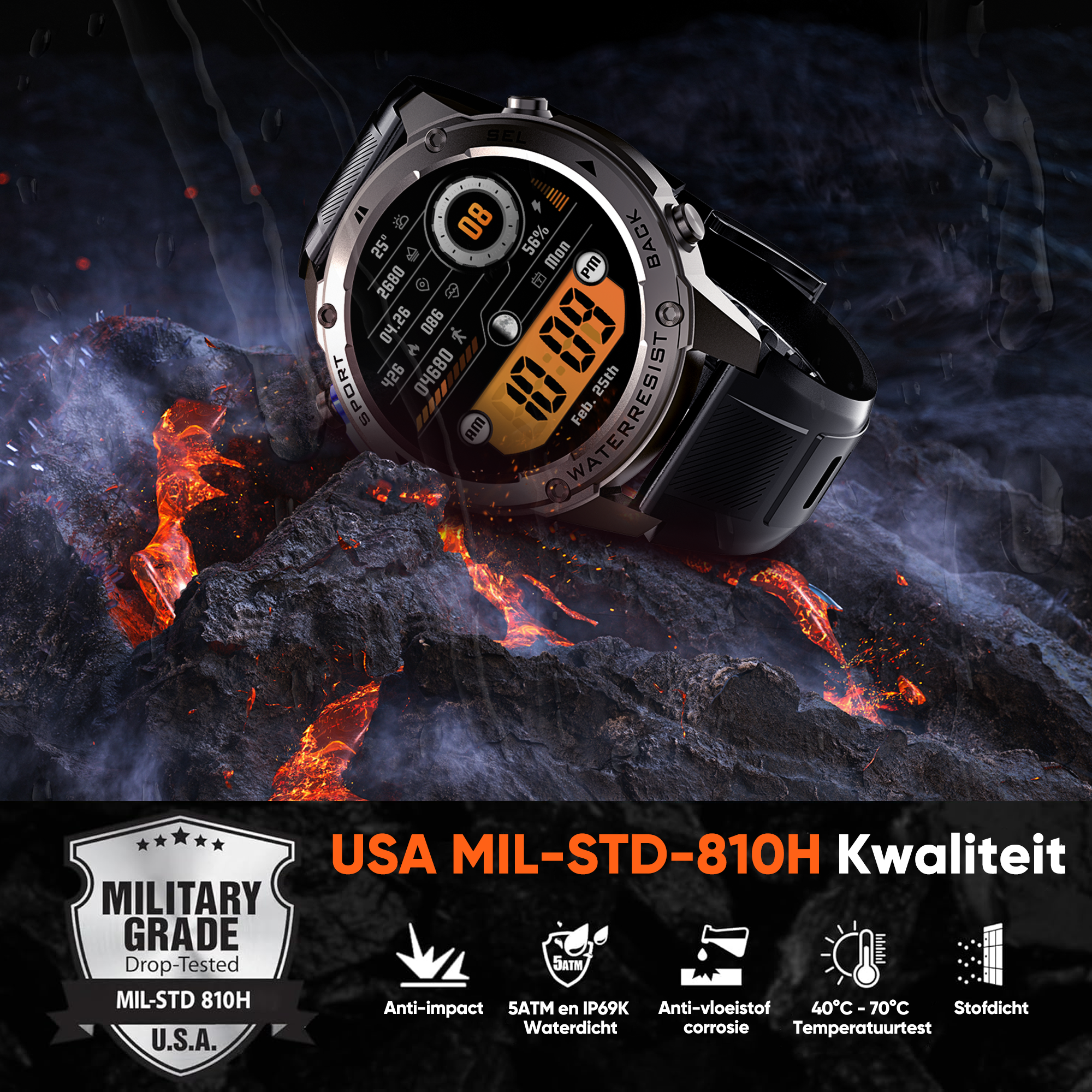 Synyq Ultra GPS Pro Smartwatch Herren – 1,43" AMOLED & GPS-Funktion