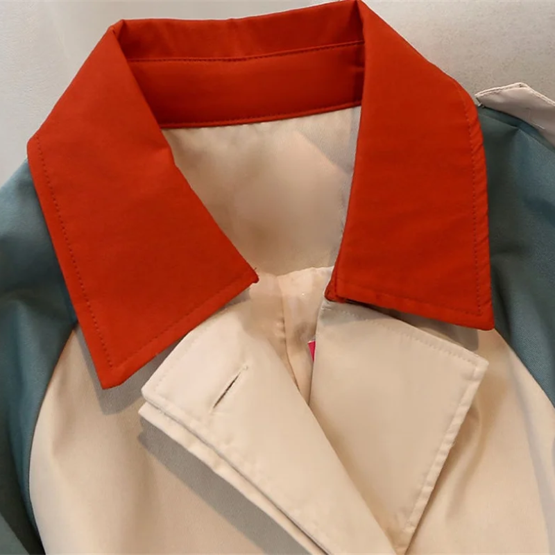 Caren Coat | Colourblock Trenchcoat für Damen für Stil und Komfort