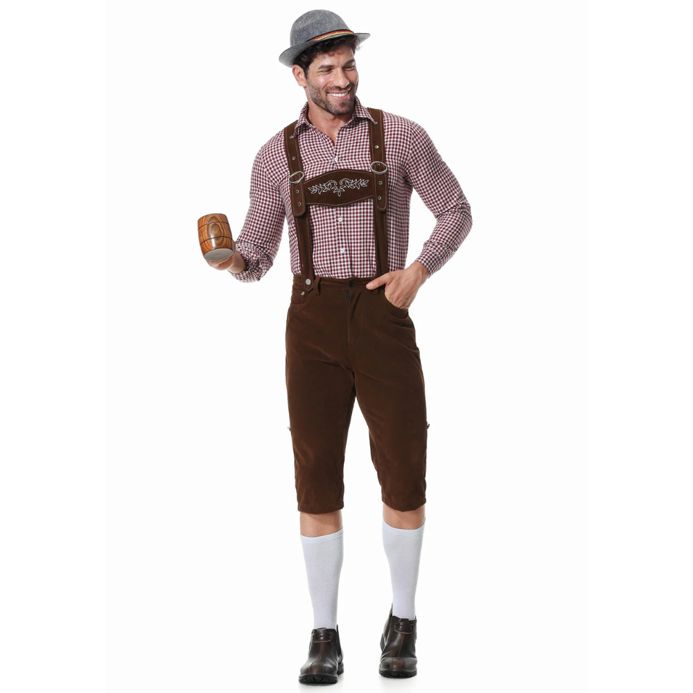 Devako Lederhosen Oktoberfest Kostüm für Herren – Dreiteiliges Set