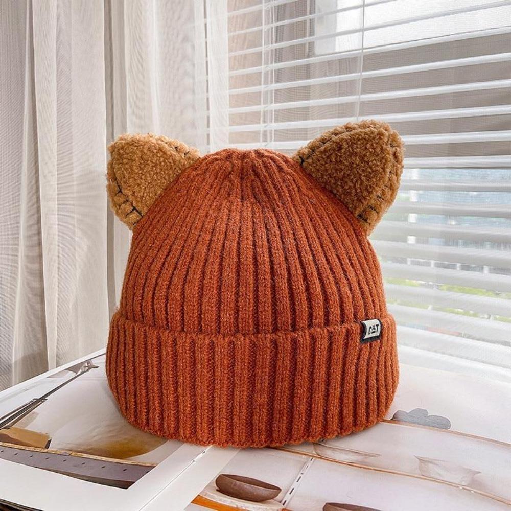 Gestrickte Wintermütze mit Katzenohren - PurrWarm