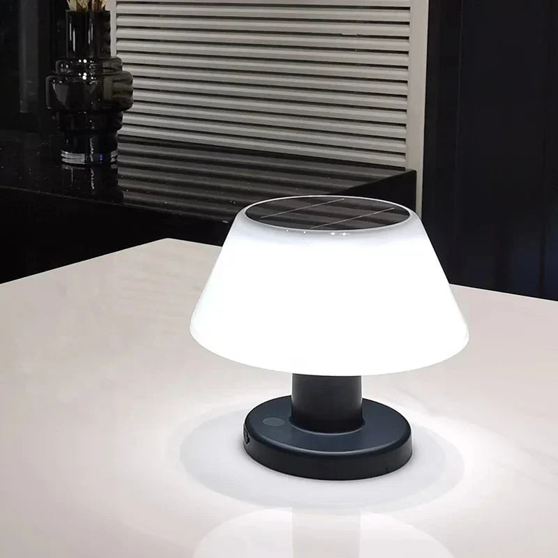 EcoGlow Solar-Tischlampe - Kabellose, wiederaufladbare Umgebungsbeleuchtung für innen und außen