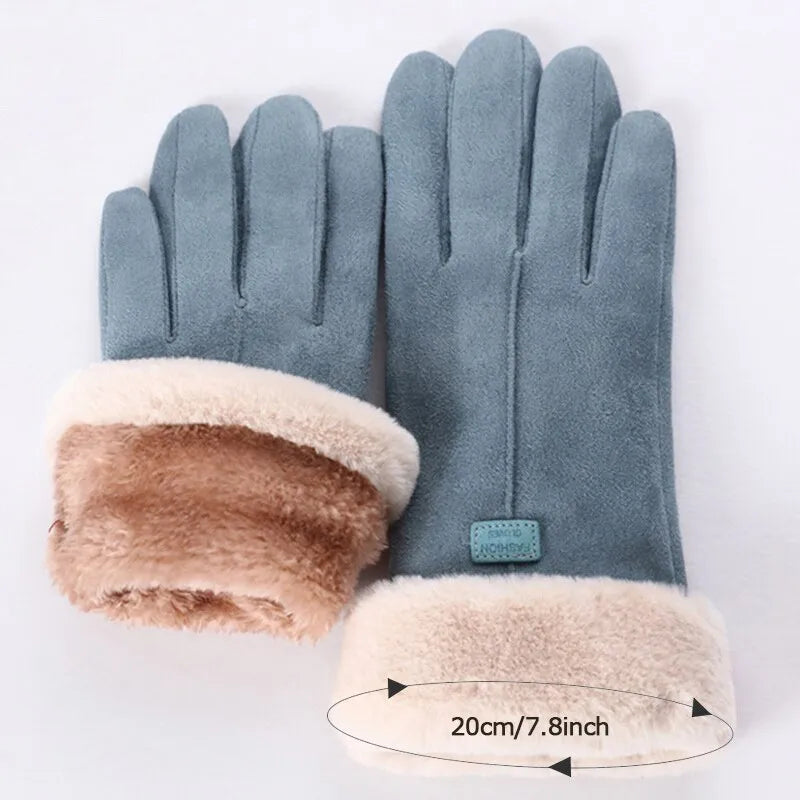 Warme Wildleder-Damenhandschuhe - VelvTouch