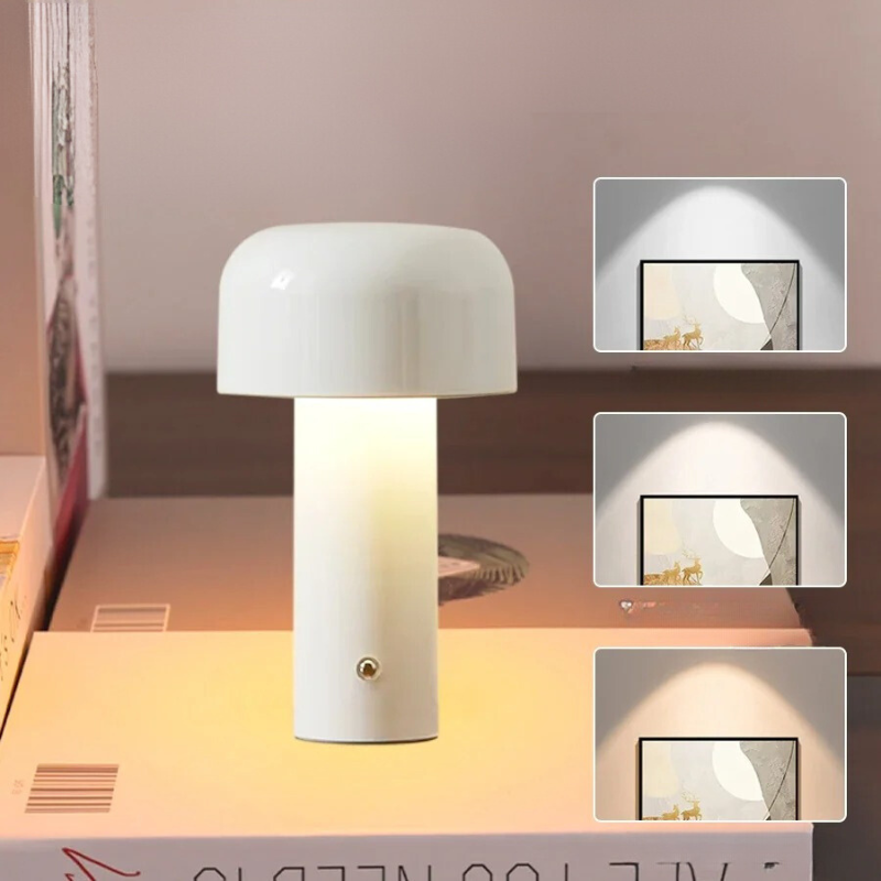 Wiederaufladbare Pilz LED Tischlampe