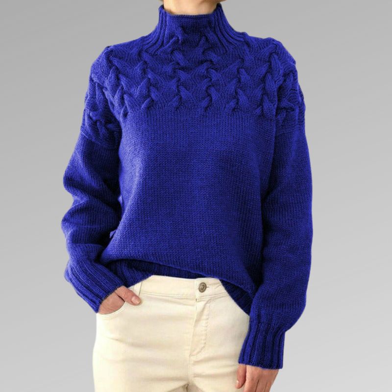 Unifarbener Rollkragenpullover - Isley