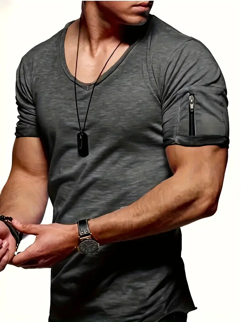 T-shirt homme avec col en V décontracté - Tove