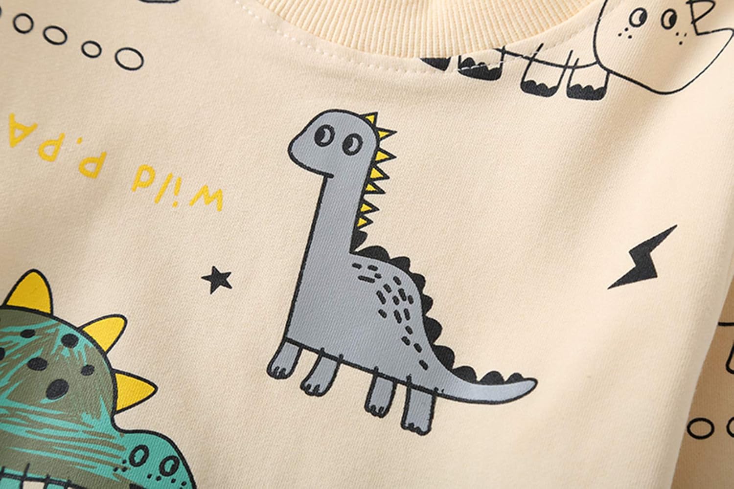Set per bambini: completo abbigliamento ragazzo con stampa dinosauro
